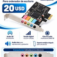 Tarjeta de sonido PCI-EX para PC - Img 51414308