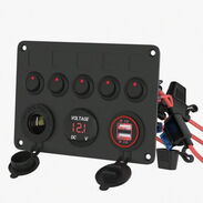 Kit Panel multifuncional medidor de voltaje con puertos usb - Img 45616302