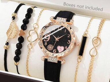 Bonito conjunto de reloj con varias  pulseras para las chicas - Img main-image-45671811