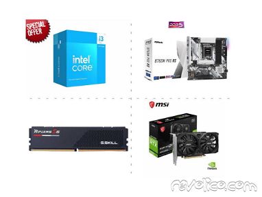 KIT GAMER📢 MSI RTX 3050 OC | Core i3 14Gen | ASRock B760M PRO | DDR5 G.Skill 16GB 6000mhz 📞51-816607 - Img main-image