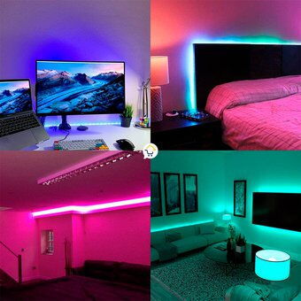 ⚡Cinta de luz LED para INTERIOR y EXTERIOR con mando a distancia - 58504201 - Img 109561036