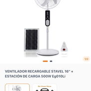 COMBO VENTILADOR RECARGABLE STAVEL 16" + ESTACION DE CARGA 500W EGO10LI - Img 51148119