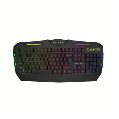 Combo Gamer Unno Tekno Brave BRV82 Teclado y Mouse Retroiluminados Anti-Ghosting DPI Ajustable Cable Trenzado - Img 112298940