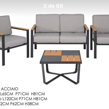 Juego de terraza de estructura metálica - Img 119435286