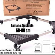 Bases ajustables con ruedas para electrodomésticos como cocinas, lavadoras, neveras y refrigeradores 🔰 Medida 60-80 cm - Img 54865038