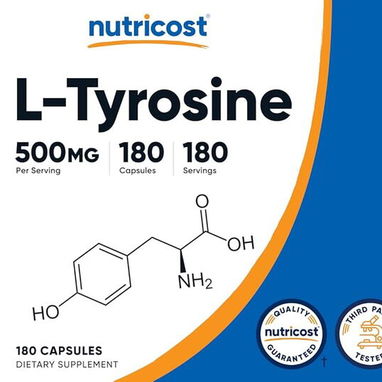 L-Tirosina 500mg (Nutricost · 180 cápsulas) - 3/6