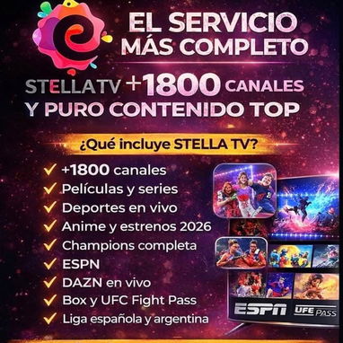 Muchas opciones para disfrutar en sus dispositivos, magistv , oleadatv , flujotv , Stella tv , viva player - 6/6