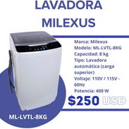 Lavadora Automática 8kg Milexus - Img 55709532