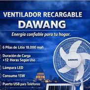 Ventilador Recargable *dawang* con panel 16 “ - Img 56480549