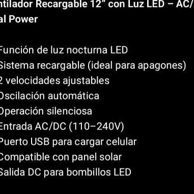 VENTILADOR RECARGABLE - Img 121339156