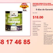 PINTURA ESMALTE AL AGUA ECOLÓGICO E01 COLOR BLANCO - Img 54824327