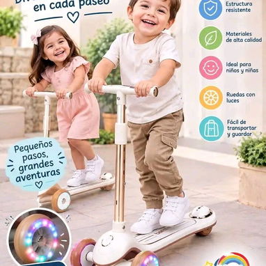 Patinetas para niños con luces y música 🎶 70 usd se incluye mensajería en dependencia - 2/6