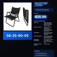 SILLA PLEGABLE PORTÁTIL TIPO CAMPING VPT -0214 - Img 57903656
