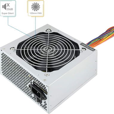 fuente new tooq 500w en caja sellada 4+4=8 pines cpu fan grande-53906374 35usd -4sata y 2 ide-24pines - Img 120607128