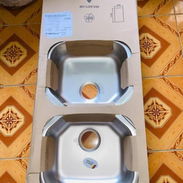 Fregadero doble con escurridor de 1.14•48cm nuevo de buena calidad 55USD - Img 55273727