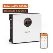 Batería Humsienk LiFePO4 48V 100Ah 5.12kWh Para Pared Con Bluetooth Y Pantalla LCD 1 mes de garantía - Img 58420156