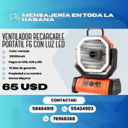🔋 VENTILADOR RECARGABLE F6 – CON LUZ LED Y CONTROL REMOTO - Img 56777735