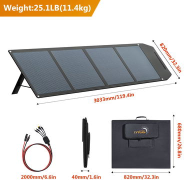 Panel solar portable de 400Watts marca LVYUAN, Nuevo en caja - 380usd - 2/3