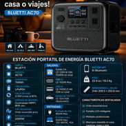 💡 AC70 💡ESTACION DE ENERGIA BLUETTI - AC70 - 2000WP/1000WN -768WH LIFEPO4. MENSAJERIA CON FACTURA. 📲 54833699 - Img 56614612