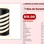 LÁMPARA DE PARED CILÍNDRICA 20W . - Img 56933322
