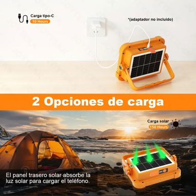 Lámpara led recargable con panel solar - Img 119293243