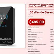 Inversor Solar Híbrido SUMRY 4000W 24V a 120V Onda Pura con MPPT 140A y Pantalla LCD Táctil . - Img 56933170
