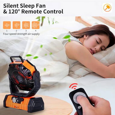 Ventilador Recargable F6 20000 mAh Con Linterna LED, 20000 mAh de Oscilación Automática con Batería con Control Remoto/ - Img 117370247
