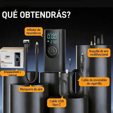 Compresor de aire portátil y recargable con bateria de 9000mha - Img 122703958