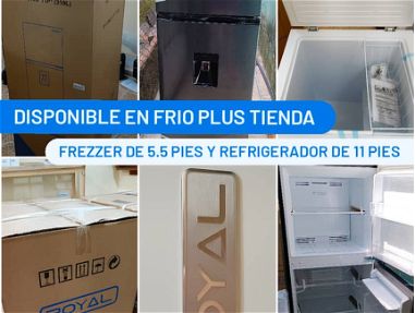 Frizzer 5.5 pies, Refrigerador con/dispensador 11 pies Royal - Img 66327729