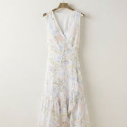 Vestido largo de mujer cruzado, estampado floral colores pasteles [Talla M] 18usd - Img 56121058