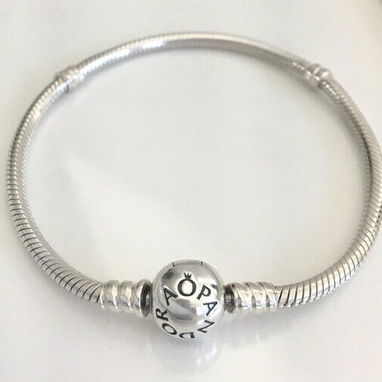 Pulseras, manillas Pandora, de cuero, moment , plata a'925 - Img 123480353