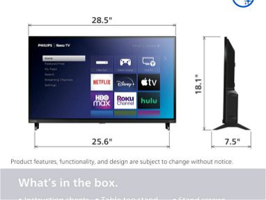 Smart tv Philips Roku tv 32 pulgadas sellado en caja - Img 66064660