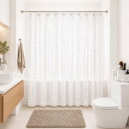 Cortina de ducha PVC + barra ajustable - Img 55459302