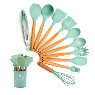 🌟 Juegos de 12 Utensilios de Cocina de Silicona - 4/7
