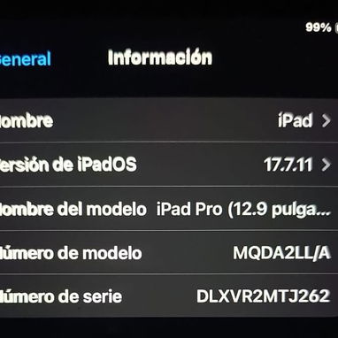 IPAD Pro 12.9 inch con cargador y cable USB-A to L Cable - 3/4