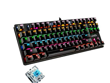 teclado mecanico LEAVEN nuevo formato TKL con switch azul ,anti ghosting,1 milisegundo tiempo de respuesta - Img 64526150