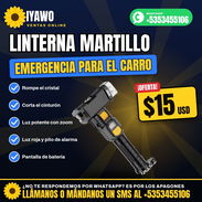 🚨 Linterna Martillo de Emergencia para el Carro con Rompevidrios y Cortacinturón | $15 USD - Img 58411127