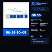REGLETA ELECTRODOMÉSTICA 2M CON USB VPT -0104 - Img 57903417