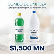 🧼✨ ¡YA ESTAMOS TOMANDO PEDIDOS! ✨ 🧺 Combo de limpieza ✔️ Detergente para fregar ✔️ 2 litros de lejía de cloro 💰 - Img 57005100