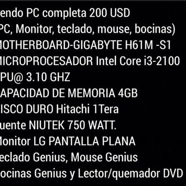 Computadora completa 200 USD o cambio al Toque - 7/8