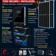 Sistema solar completo de 4k, inversor sumry 4000w, 2 baterías y 2 paneles. laisla 💯 - Img 57939712