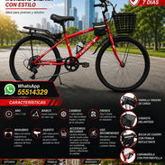 Bicicleta 24" URBANA HERE NEGRA , ENTREGA DE FACTURA PARA SU GARANTÍA. VARIEDAD DE MOTOS Y BICICLETAS - Img 57123374