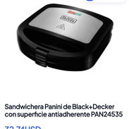 Sandwichera Panini de Black+Decker con superficie antiadherente - Img 57525867