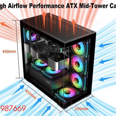 Chasis Gaming marca SAMA modelo SV-01 + 4 Fanes ARGB - Img 103492506