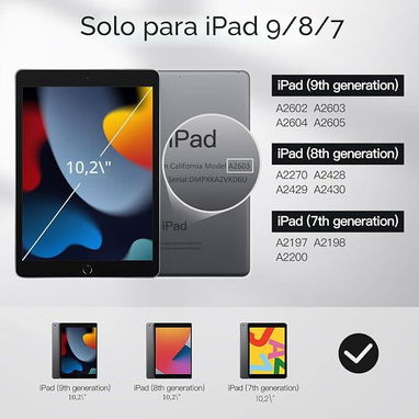 🍑Funda Protectora para iPad 10.2" – Morada🍑  Compatible con iPad 9ª, 8ª y 7ª - 3/6