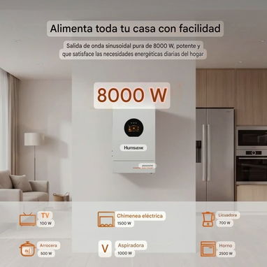 Inversor Solar Híbrido Humsienk 8kW 48V 110/120V - 3/10