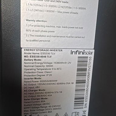 Inversor de 6kw con batería de 15.36kw - Img 117807387