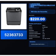 LAVADORA SEMIAUTOMÁTICA MILEXUS 9KG . - Img 57513500