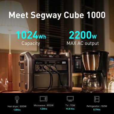 ⚡ ESTACIÓN DE ENERGÍA PORTÁTIL SEGWAY CUBE 1000 1024WH 2200W LiFePO₄ + UPS + APP + CARGA RÁPIDA–ENVÍO GRATIS + GARANTÍA - 3/7