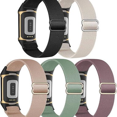 Paquete de 5 correas elásticas de nylon para Fitbit Charge 5 y Charge 6 | videojuegoshabana.com - Img 121916280
